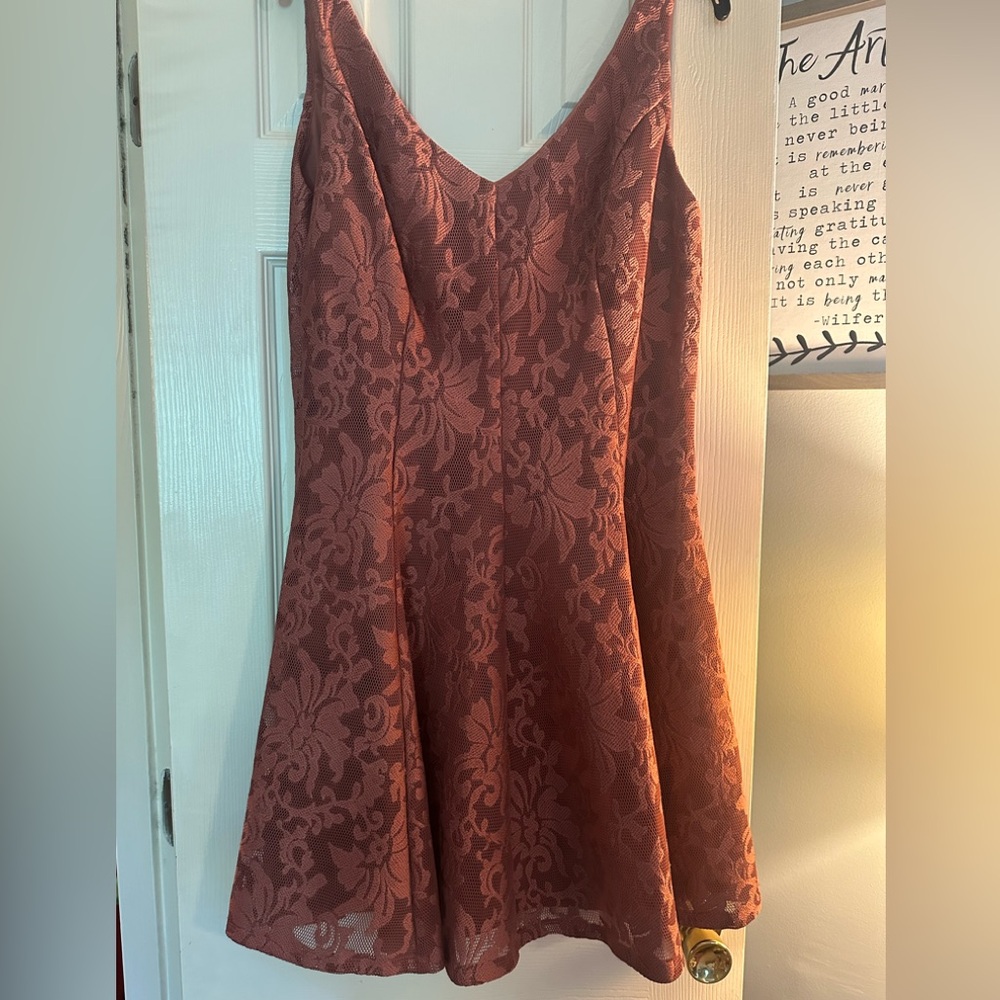 NWT Rust Floral Jacquard Fit-and-Flare Dress - Women